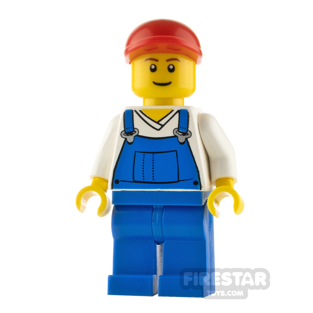 LEGO City Minifigure Blue Overalls