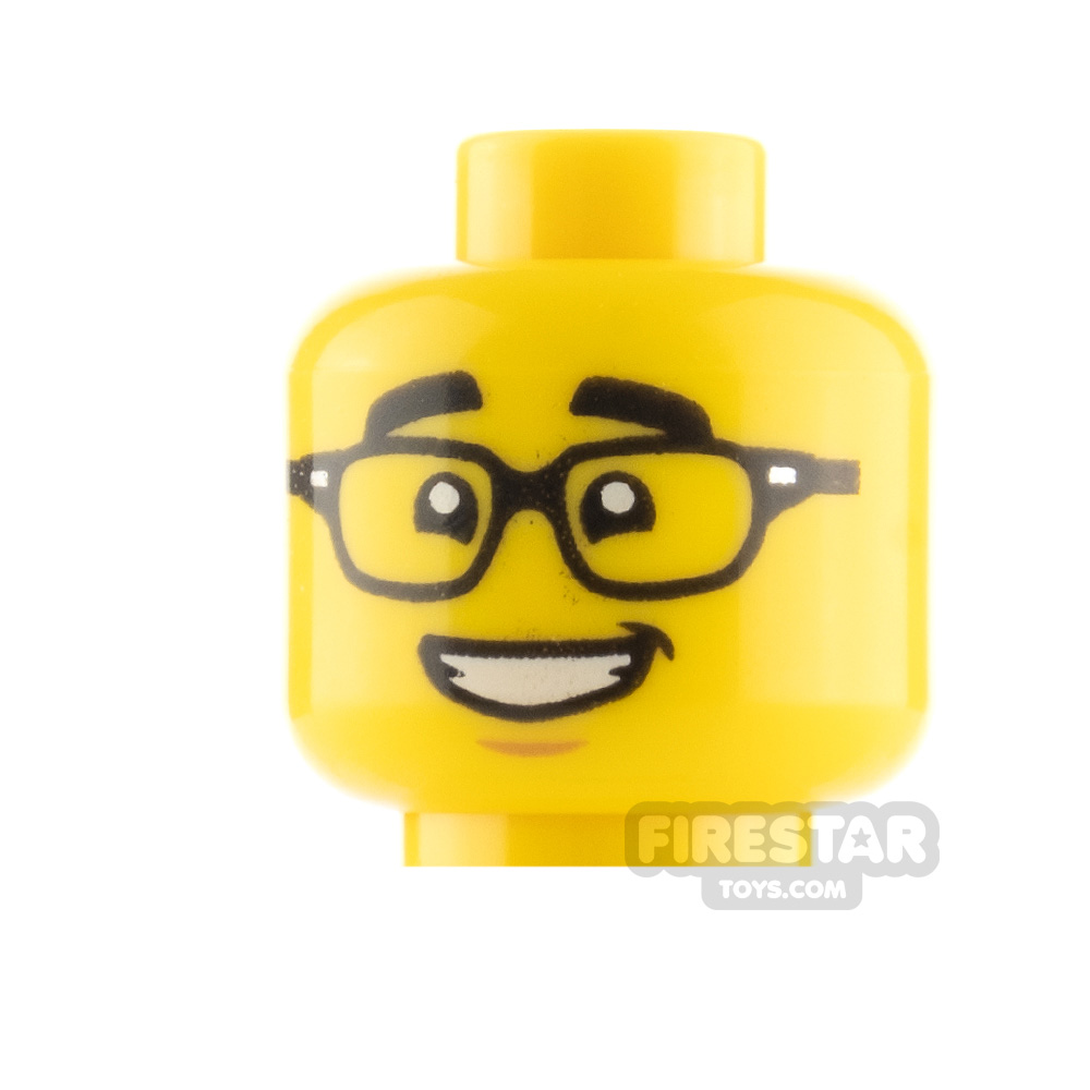 lego face with glasses